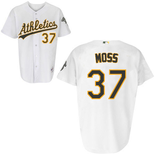 Brandon Moss #37 Youth Baseball Jersey-Oakland Athletics Authentic Home White Cool Base MLB Jersey
